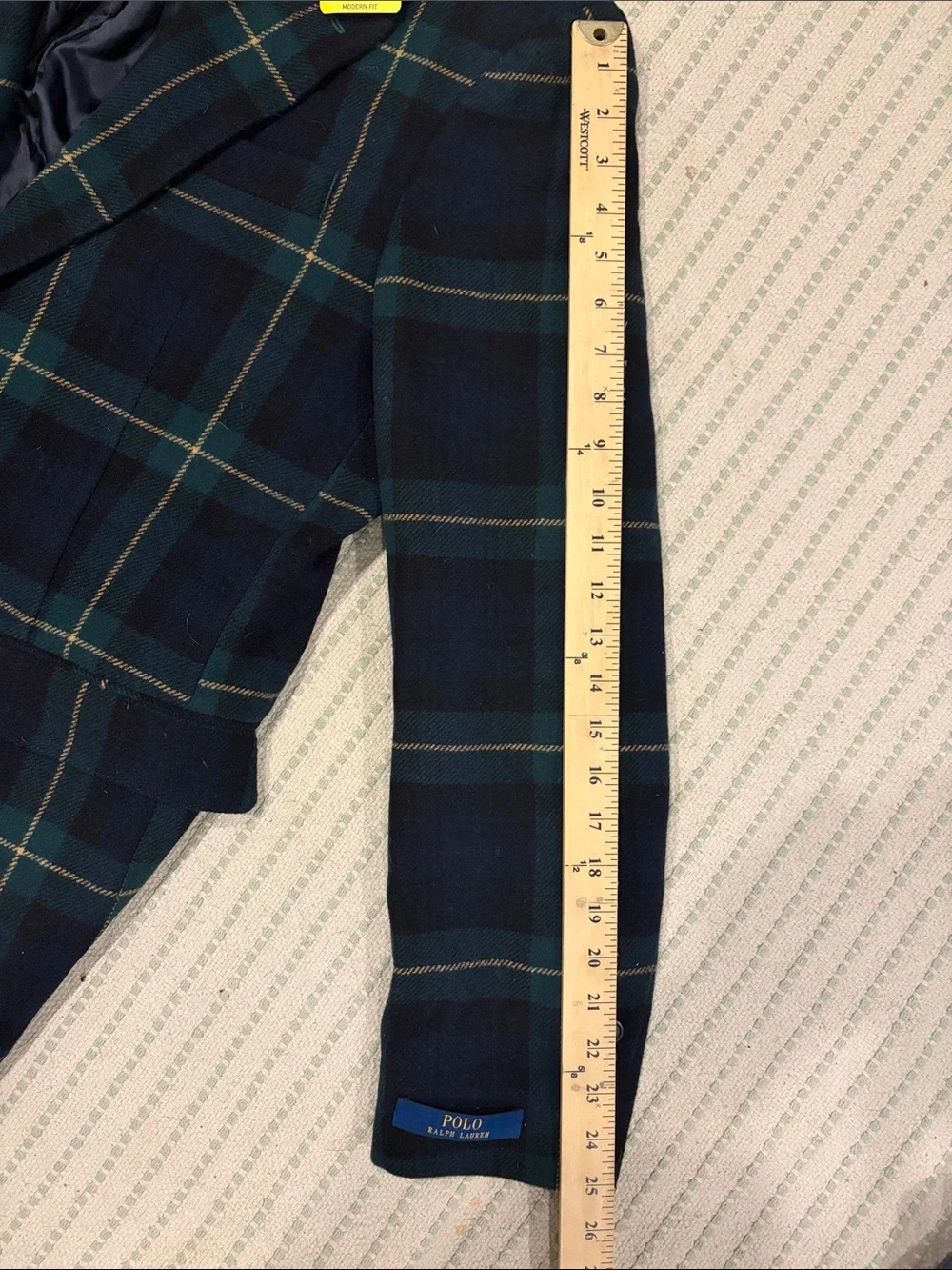 Polo by Ralph Lauren Navy & Green Plaid Sport Coat